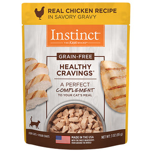 INSTINCT HEALTHY CRAVINGS CHICKEN POUCH 3 OZ FOR CATS