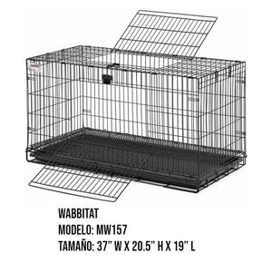 Midwest  Wabbitat Pet Home & Pan 37.   37W X 19D X 20,5H.