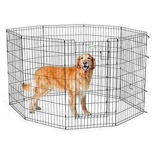 MIDWEST BLACK CONTOUR EXERCISE PEN FOR DOGS, 48" H, X-LARGE MW568-48
