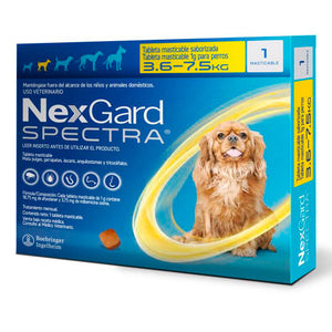 Nexgard Spectra tableta para perros small 3.6Kg -7.5Kg