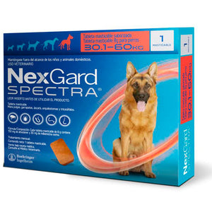 Nexgard Spectra tableta para perros  xlarge 30.10Kg 60Kg