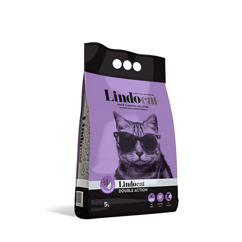LINDOCAT  ARENA PARA GATOS  DOUBLE ACTION LAVANDER 5L  COMPACT
