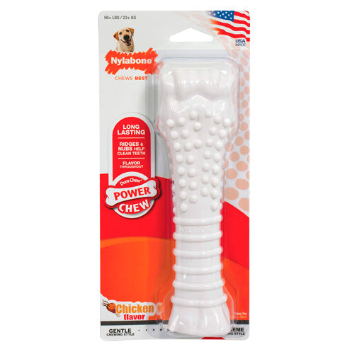 NYLABONE ESSENTIALS SHAKE ME POWER CHEW LONG LASTING LARGE CHICKEN FLAVOR