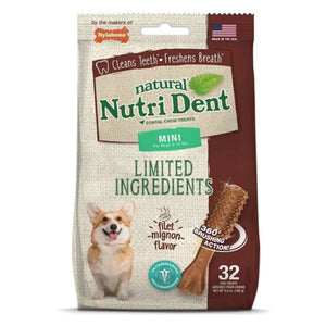 NYLABONE NUTRI DENT FILET MIGNON MINI 32 CT PCH