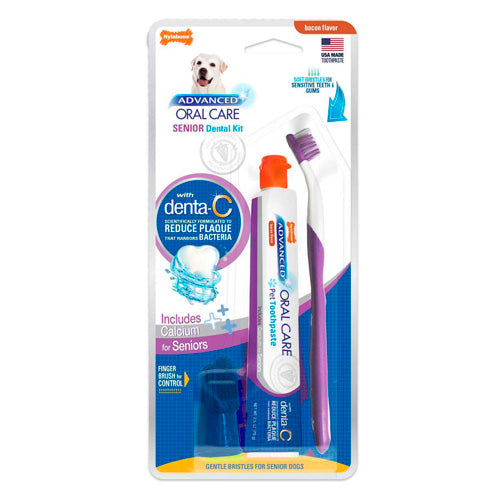 NYLABONE ADVANCED ORAL CARE SENIOR DENTAL KIT XTRA