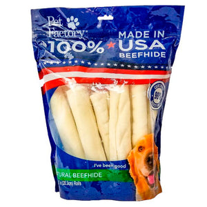 PET FACTORY BEEFHIDE LRG ASST (3 BONES, 3 ROLLS)