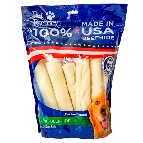 PET FACTORY BEEFHIDE LRG ASST (3 BONES, 3 ROLLS)
