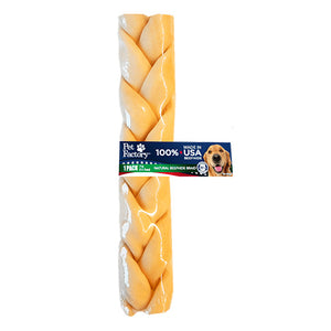 PET FACTORY BEEFHIDE BRAIDED STICK