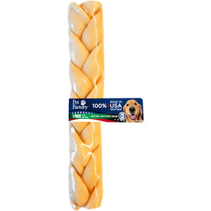 PET FACTORY BEEFHIDE BRAIDED STICK