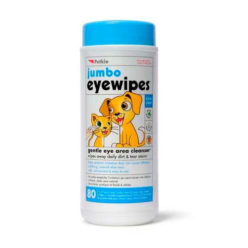 Petkin Jumbo Eye Wipes - 80Ct