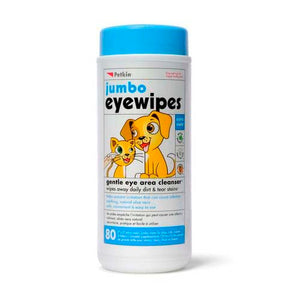 Petkin Jumbo Eye Wipes - 80Ct