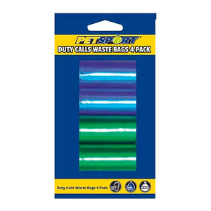 PETSPORT DUTY CALLS WASTE BAG 4PK REFILL ASST. 50025