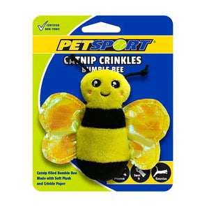 PETSPORT CATNIP CRINKLES - BUMBLE BEE 4.5" 70131