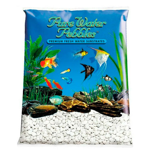 PURE WATER PEBBLES PIEDRAS SNOW WHITE / BLANCA 5 LBS / 2.27 KG 70015