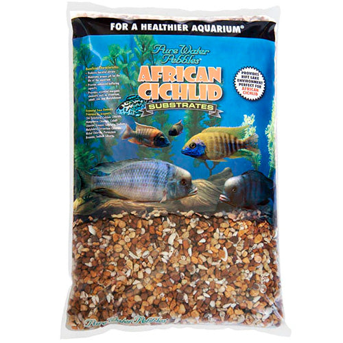 PURE WATER PEBBLES AFRICAN CICHLID SUBSTRATE MALAWI MIX  20 LBS / 9.07 KG 88422