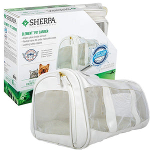 Sherpa Travel Wipe  clean Technology Airline Approved White Pet Carrier