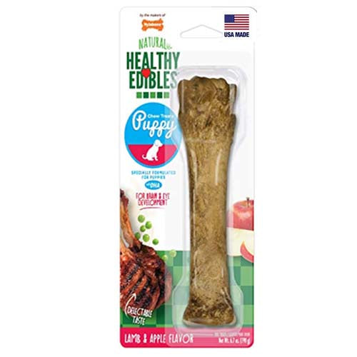 Nylabone Healthy Edible Puppy Long Lasting Dog Chew Lamb&Apple Flavor 1 Xl