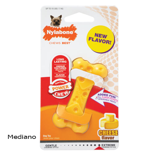 Nylabone Power Chew New medium Flavor Cheese Flavor hasta 35 Lbs