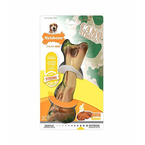 Nylabone Rubber Camo Bone Strong Chew Dog Toy