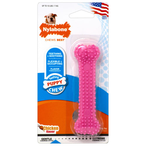 Nylabone Teething Puppy Chew Chicken Flavor. Flexible Y Relajante