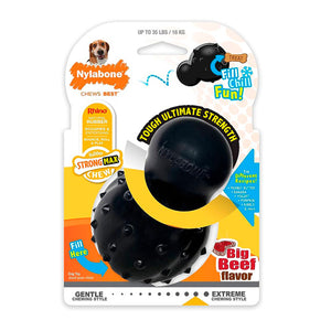 NYLABONE STRONG MAX BLACK CONE STUFFABLE DOG CHEW TOY NRBB303P