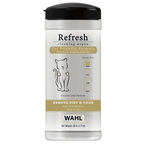 Wahl Cat Refresh  cleaning Wipes  50 Wipes