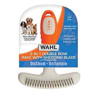 WAHL CEPILLO 2 IN 1 DESHED & DETANGLE HAIR BLANCO CON NARANJA 858424